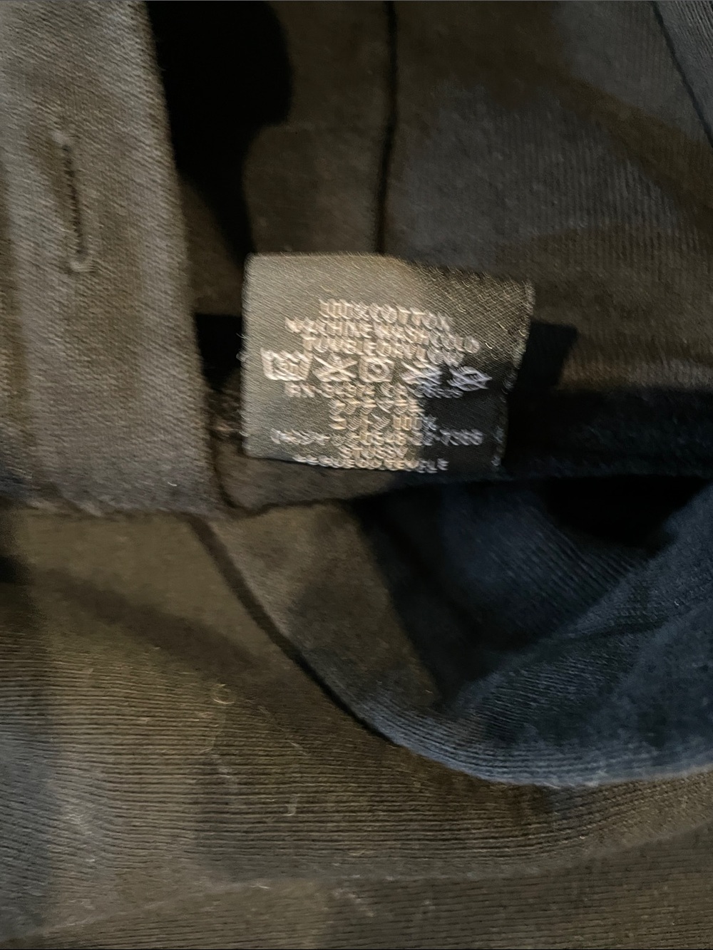 Stussy Black Hoodie with Signature Tag - Picture 3 of 4
